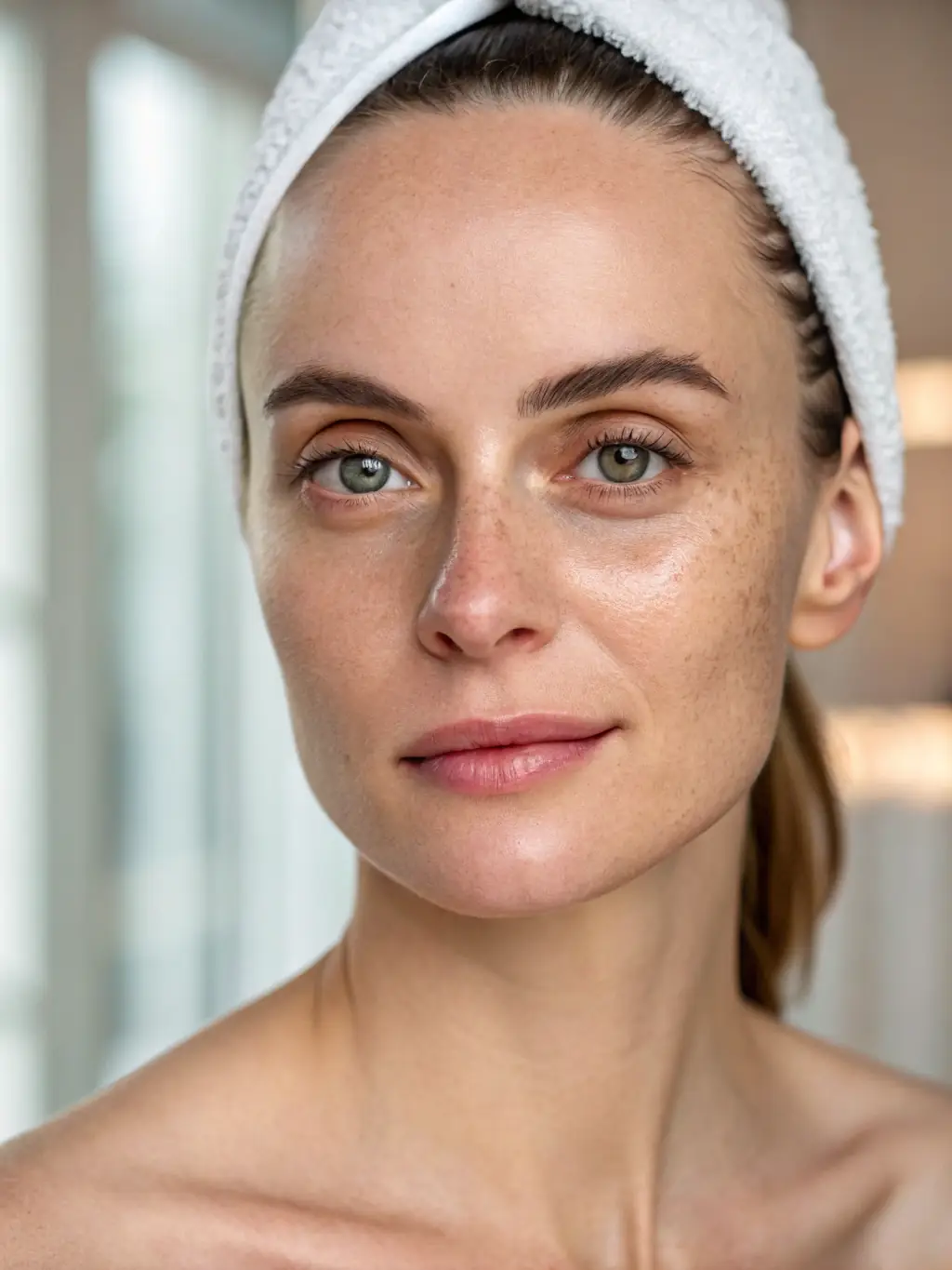 A before-and-after image showcasing the visible reduction of wrinkles and fine lines after a series of non-surgical skin tightening procedures.